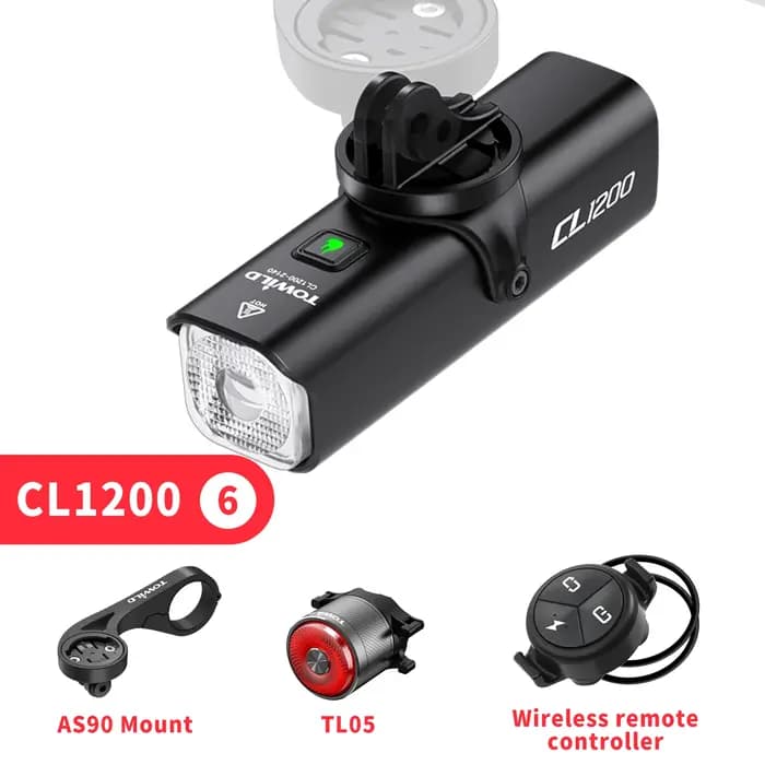 TOWILD CL1200 lumière de vélo intelligente télécommande lumières