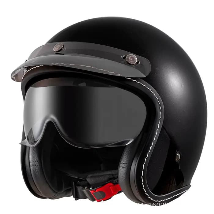 Casque de moto de croisière rétro unisexe