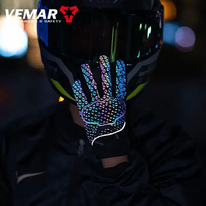 Gants de moto VEMAR pour homme et femme, automne-hiver, chauds, épais, imperméables, antidérapants, anti-chute, pour la course et la conduite à moto