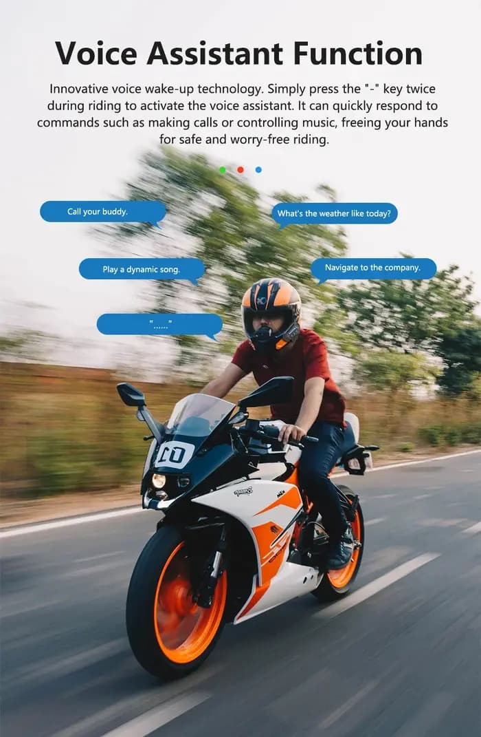 Casque de moto avec écouteurs BT5.0, interphone stéréo sans fil, mains libres avec microphone à réduction de bruit pour motard