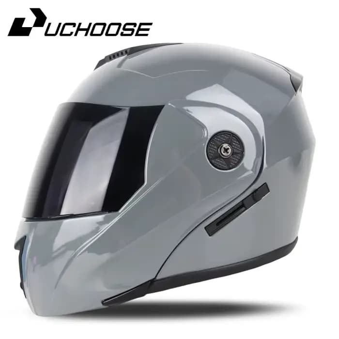 Casques de moto modulaires Uchoose unisexes pour la course, avec double visière, casque intégral de
