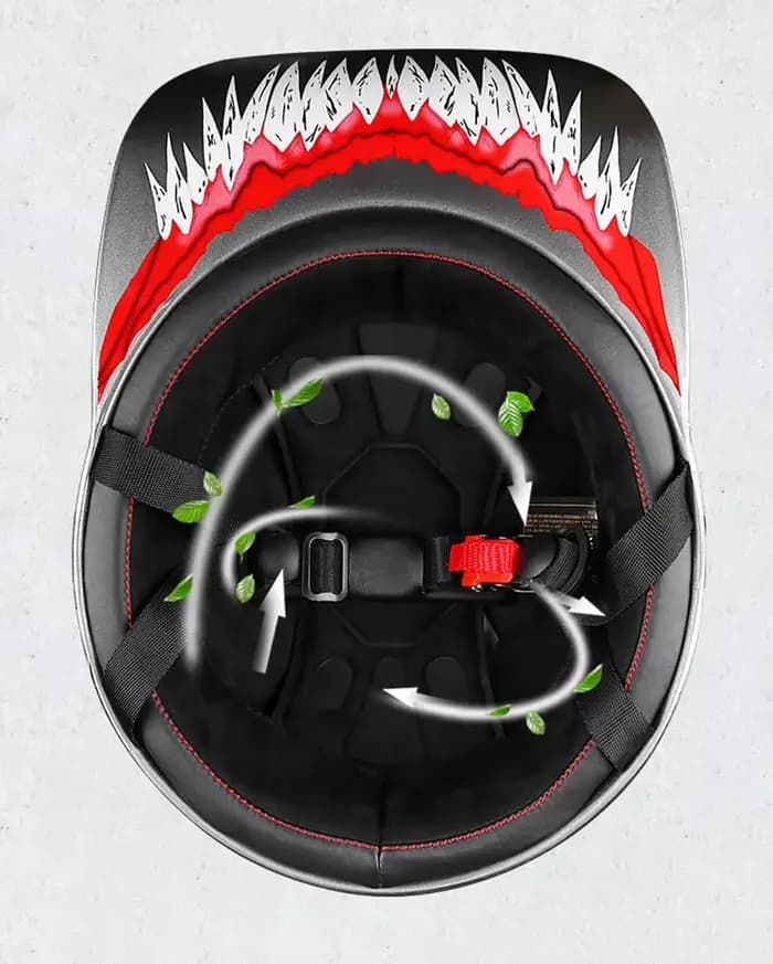 Casquette de baseball pour casque de moto Vintage
