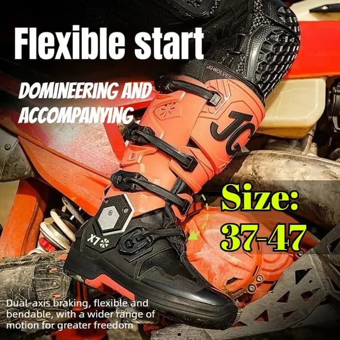 JG WOLVES X7 – bottes de moto à charnière biaxiale améliorées pour hommes, antidérapantes, résistantes aux chocs, chaussures de motocross tout-terrain, botas moto