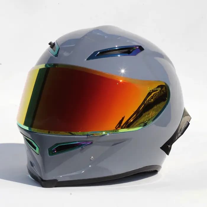 Casque de moto Airo New Moto pour homme et femme, homologué DOT, en fibre de verre, intégral, rétro,