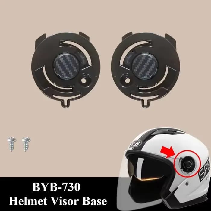 BYB 730 casque visière et support Base pare-brise crème solaire masque Moto Scooter demi-casque lent
