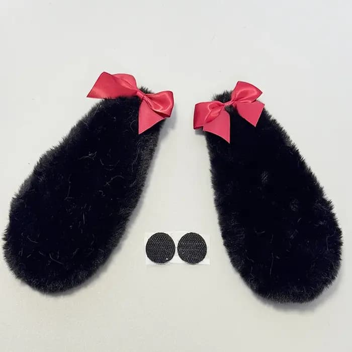Casque de moto longues oreilles de chat mignonnes avec nœuds pour Motocross accessoires