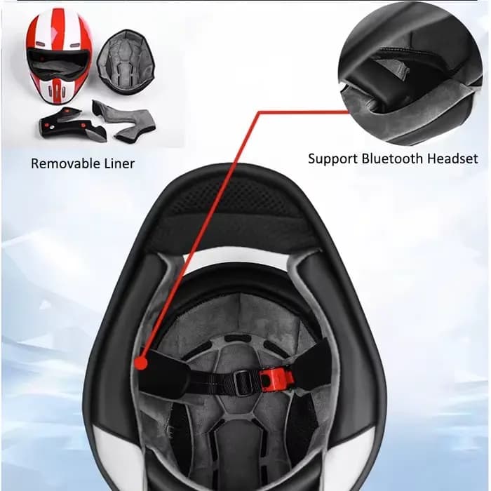 Casque intégral de Moto FBR rétro Style Tokyo