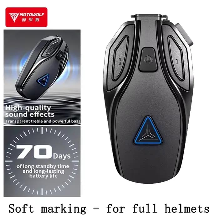 Casque de moto casque Bluetooth intégré équitation moto voyage longue distance interphone sans fil a