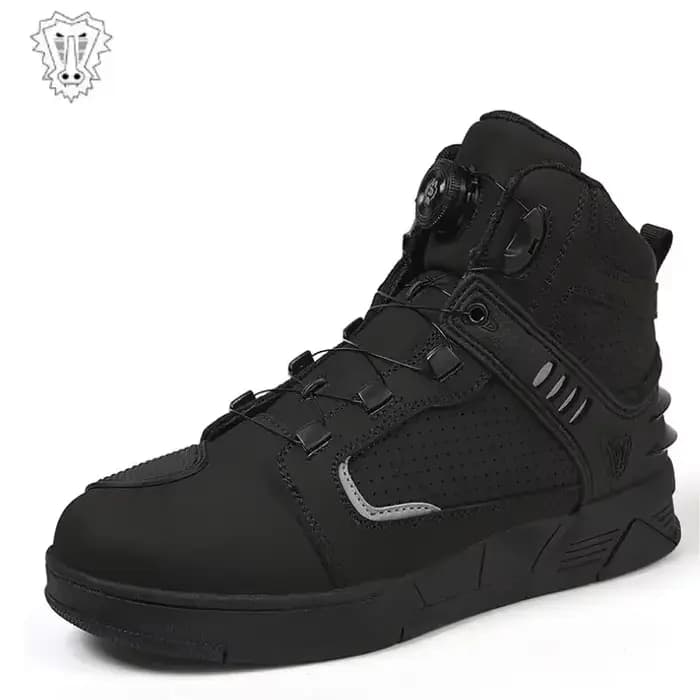 Bottes de Moto marron pour hommes, bottes de motocycliste toutes saisons, chaussures de Moto respira