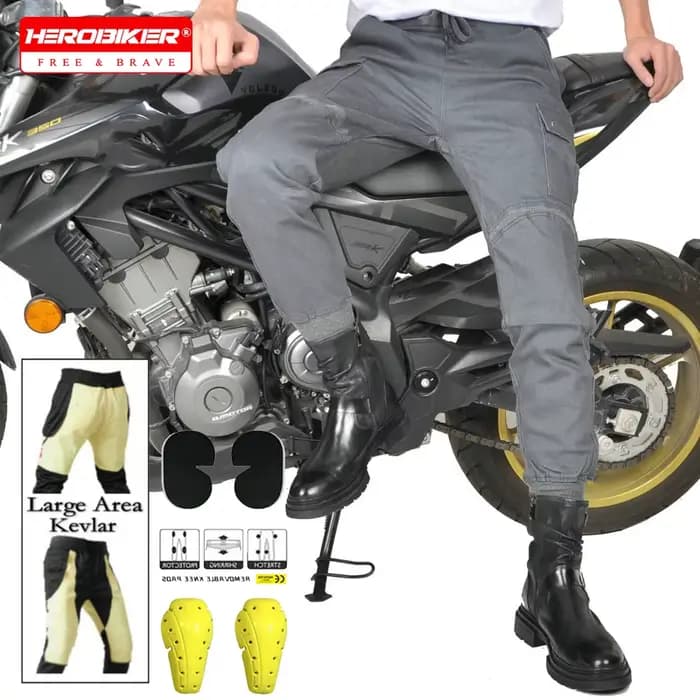 Pantalon de moto pour homme en Kevlar