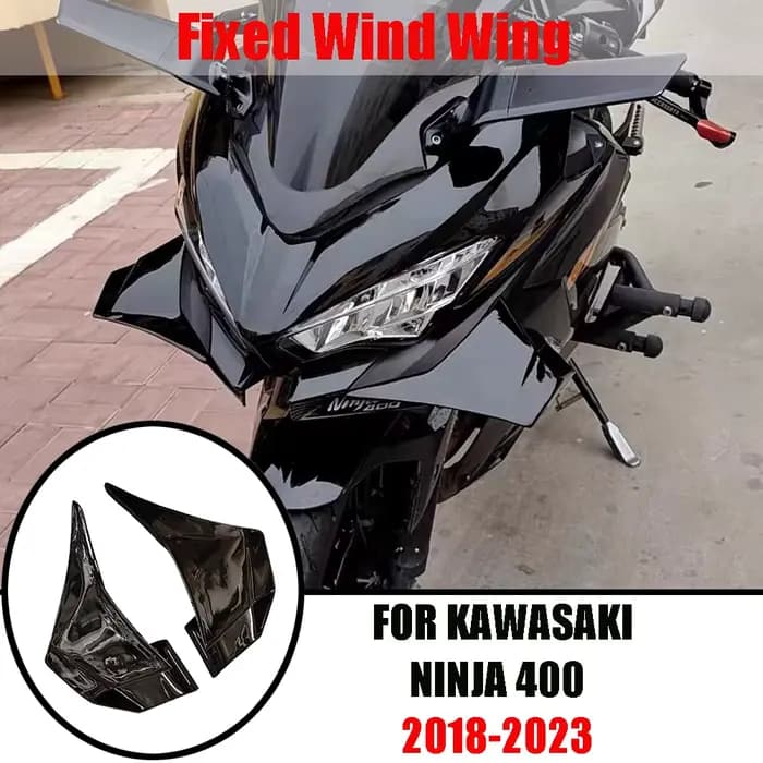 Nouveau pour Kawasaki Ninja 400 motos accessoires Winglet aérodynamique Kit d'ailes Spoilers