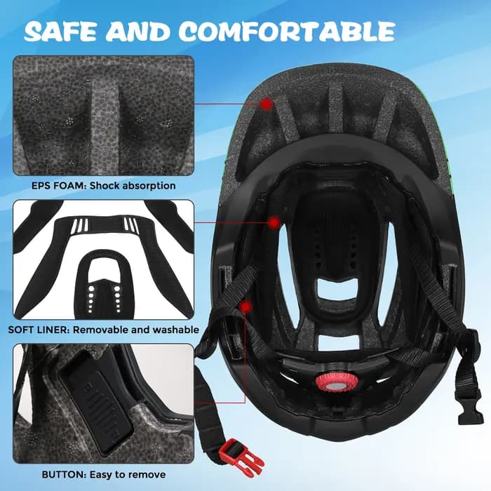 Casque intégral détachable pour enfants, casque de sport pour enfants, équipement de protection pour le vélo, le skateboard, le roller et la trottinette