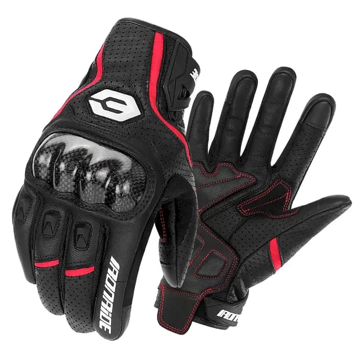 HEROBIKER gants de Moto en cuir véritable hommes respirant