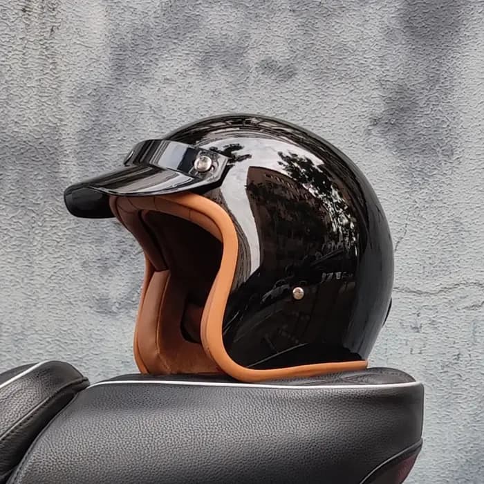 Casque de moto semi-ouvert rétro accessoires