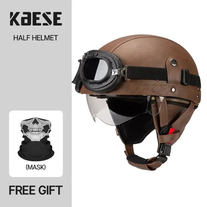 Casque de moto demi-visage Vintage casques