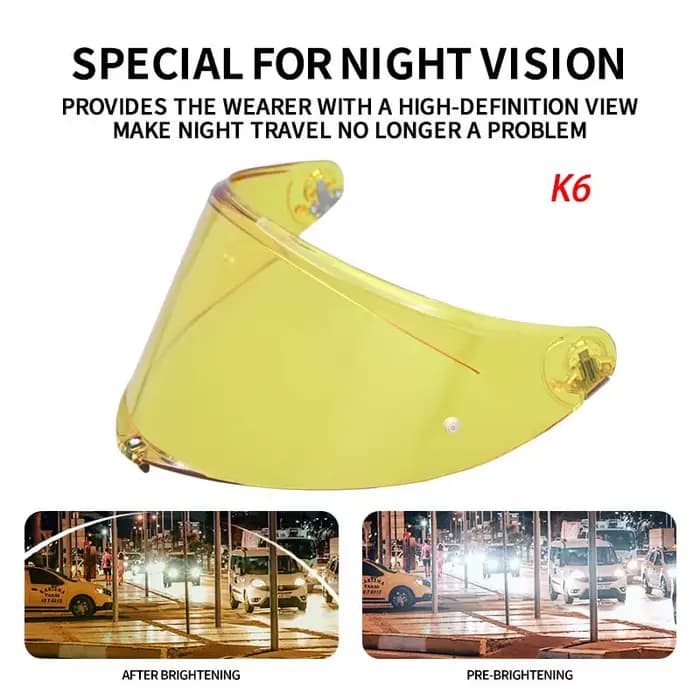 Visière de casque de vision nocturne pour casques de moto AGV