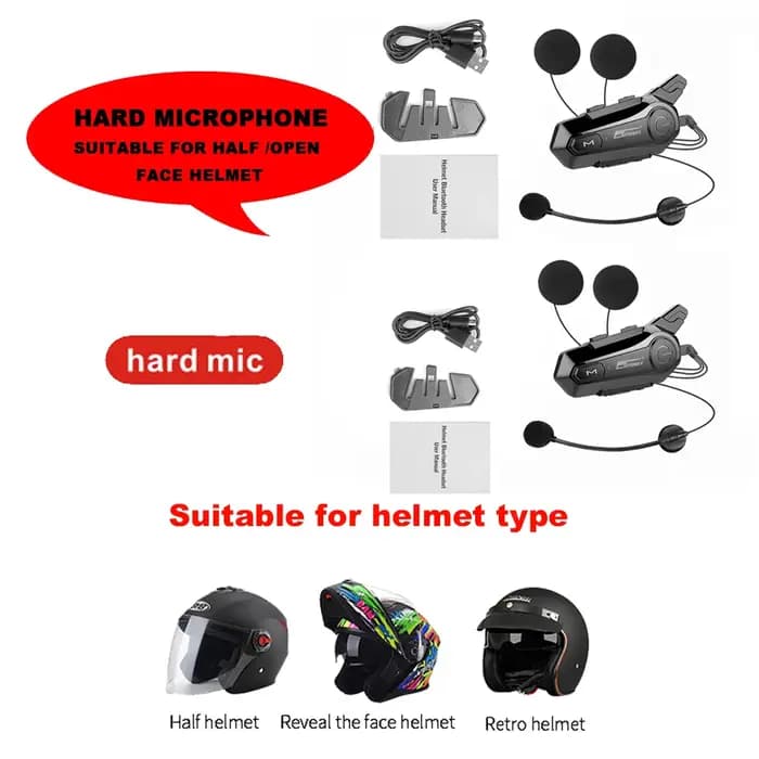 Intercom Bluetooth pour casque de moto