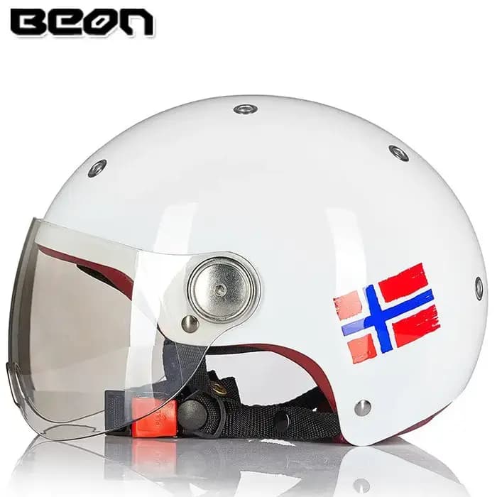 Casque de moto BEON B103 unisexe, demi-casque quatre saisons, casque de sécurité pour véhicule électrique, locomotive, été