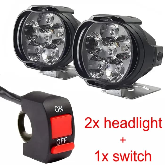 2 pièces Moto phare Led 12V haute luminosité Led lumières lampe