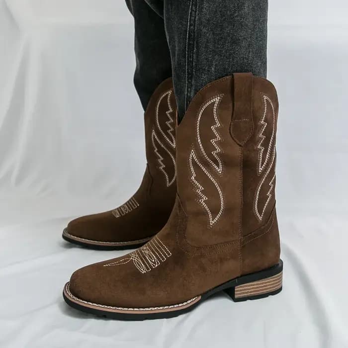 Nouvelles bottes de cowboy occidentales pour hommes