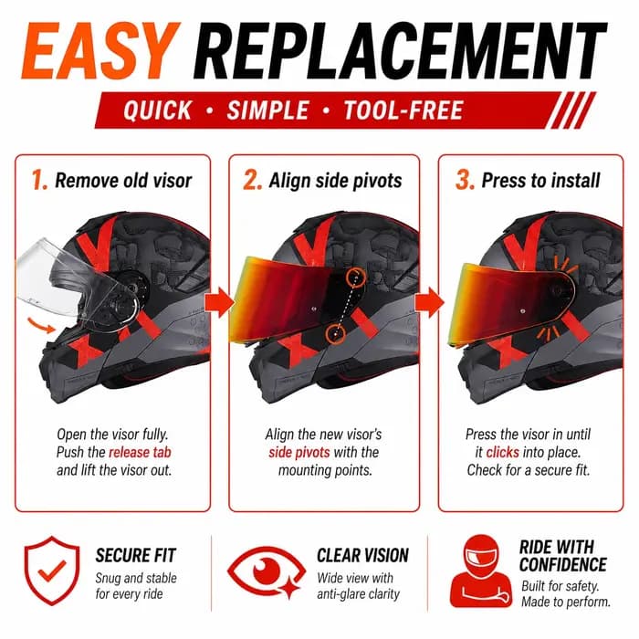 Lentille de casque de moto pour MT-V25B Genesis SV Genesis R SV Rymic R935SV, visière de casque, pare-brise, accessoires de casque