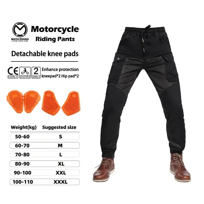 Nouveaux pantalons cargo pour moto d'été pour hommes et femmes