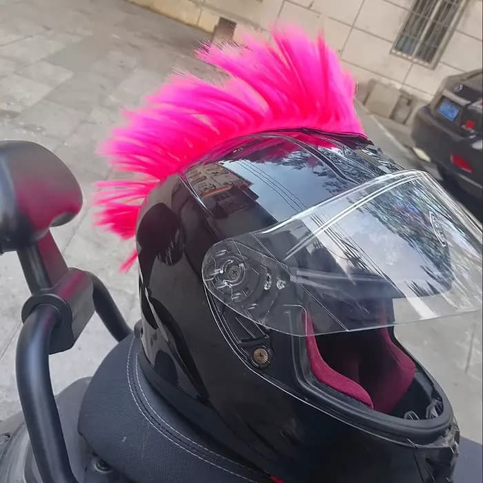 Nouvelles tresses en cheveux Mohawk pour décorations de casque de moto