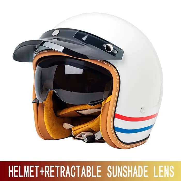 Nouveau casque de moto de croisière rétro pour hommes et femmes