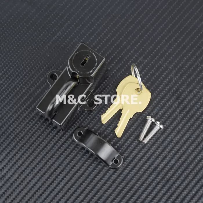 MC Store-Accessoires Universels pour Casque de Moto, Serrure pour Harley, Chrome Noir 7/8, Tube en V