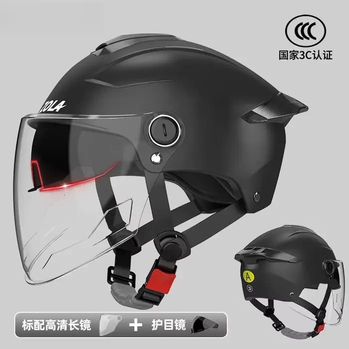 Casques de moto légers 54-62CM pour hommes/femmes, double visière, casques pour véhicules électrique