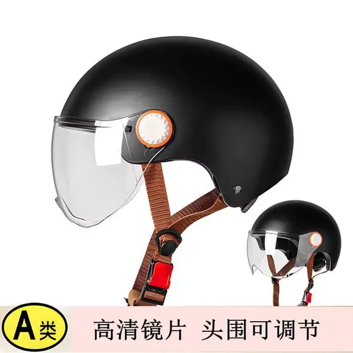 Casque de moto rétro à visière relevée pour hommes et femmes