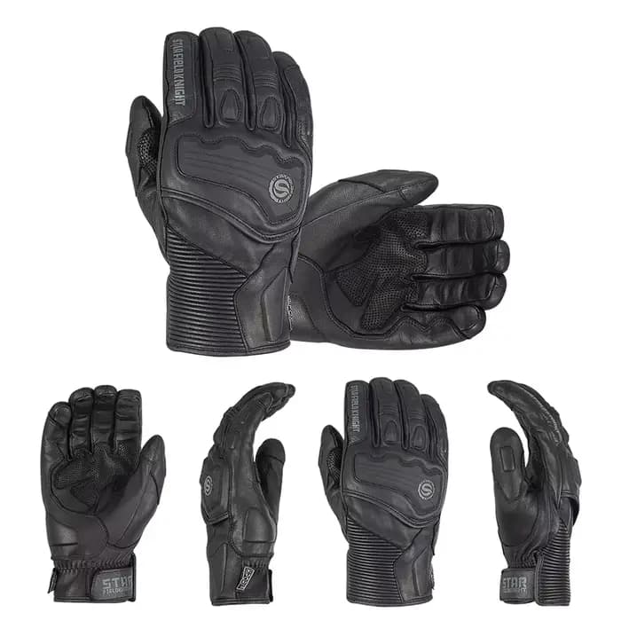 SFK gants de moto imperméables en cuir véritable équipement de Protection résistant au froid hommes