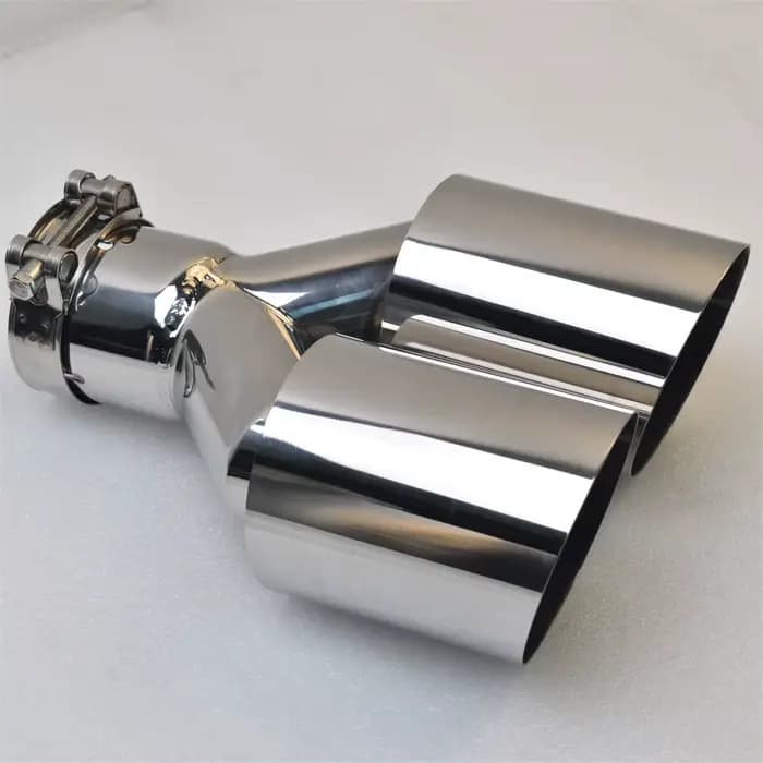 Silencieux d'échappement arrière universel en acier inoxydable 304 à double cylindre pour voitures i
