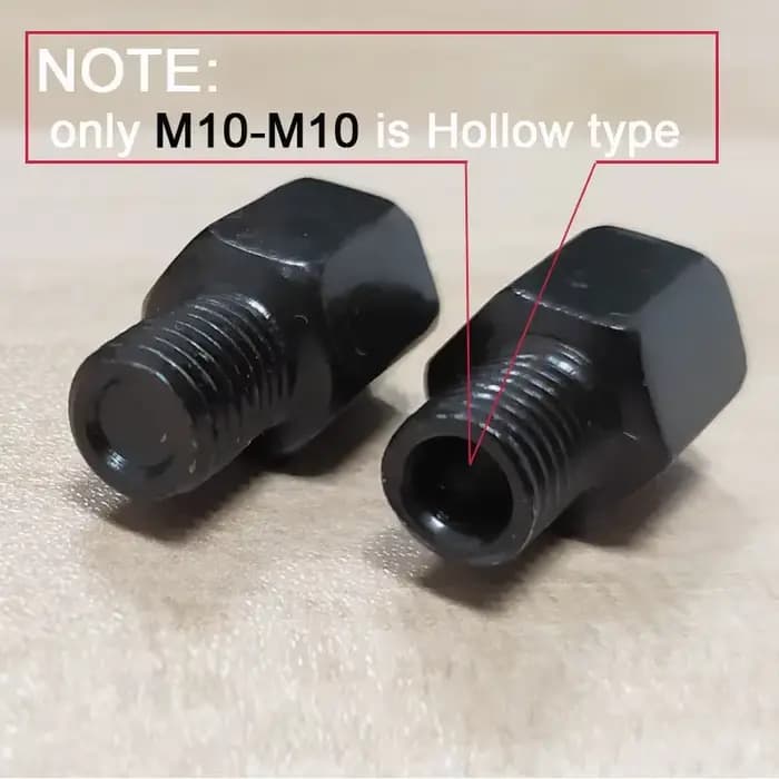 Paire d'adaptateurs de rétroviseurs de moto noirs M10 10MM M8 8MM, boulon de Conversion dans le sens