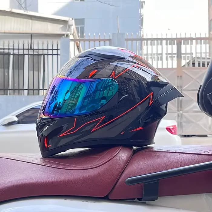 Casque intégral de moto classique Four Seans