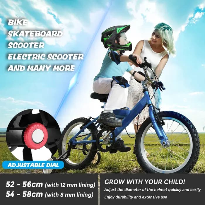 Casque intégral détachable pour enfants, casque de sport pour enfants, équipement de protection pour le vélo, le skateboard, le roller et la trottinette
