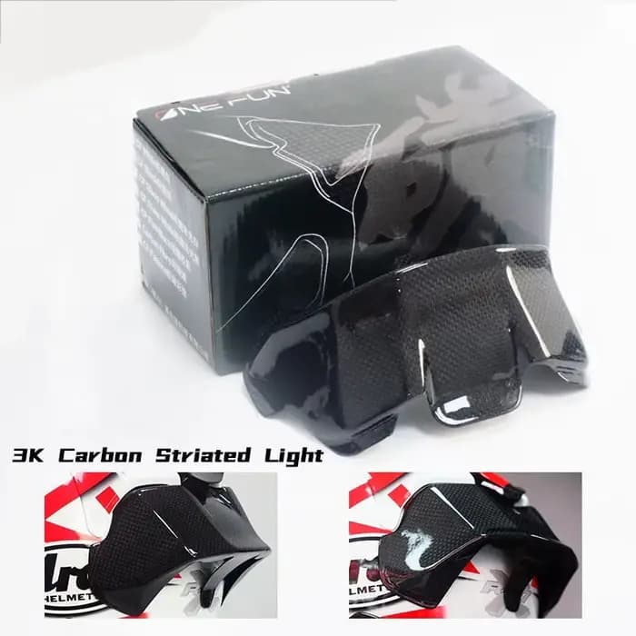 Spoiler de casque en fibre de carbone