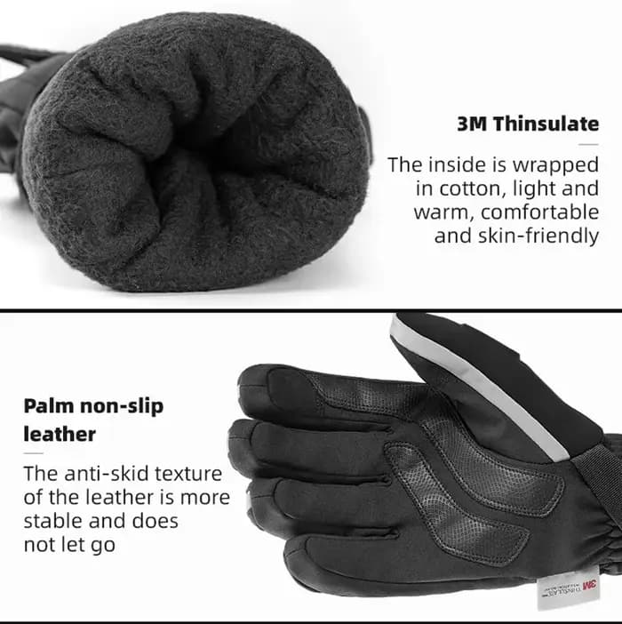 ROCKBROS – gants de Ski, de Snowboard, de moto, d'équitation, d'hiver, coupe-vent, imperméables, unisexe