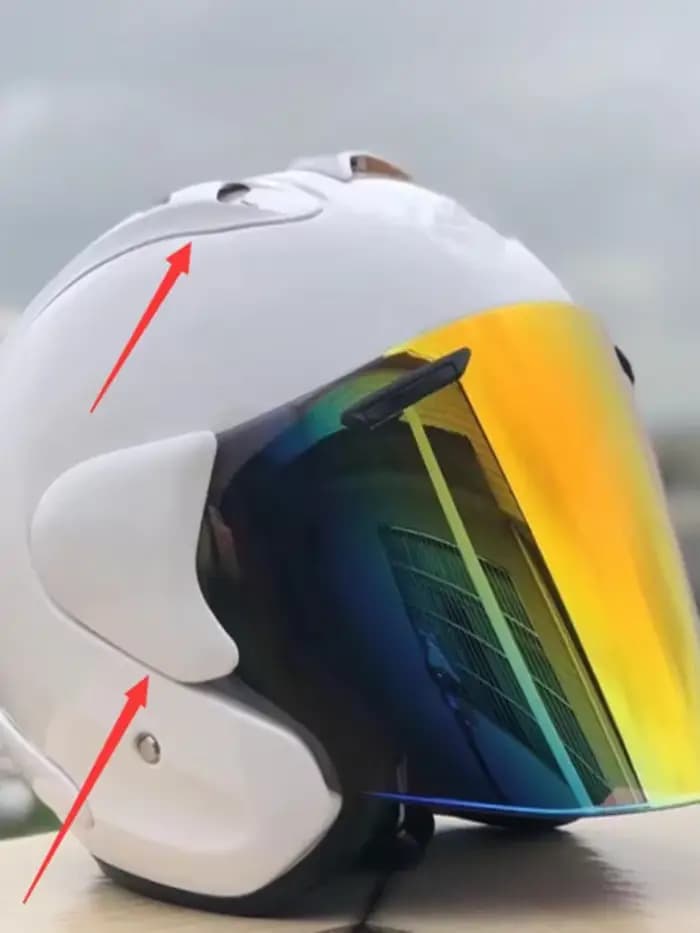 Haut pour Arai 3/4 casque sz-ram 3 Hermonza lentille 18 visière
