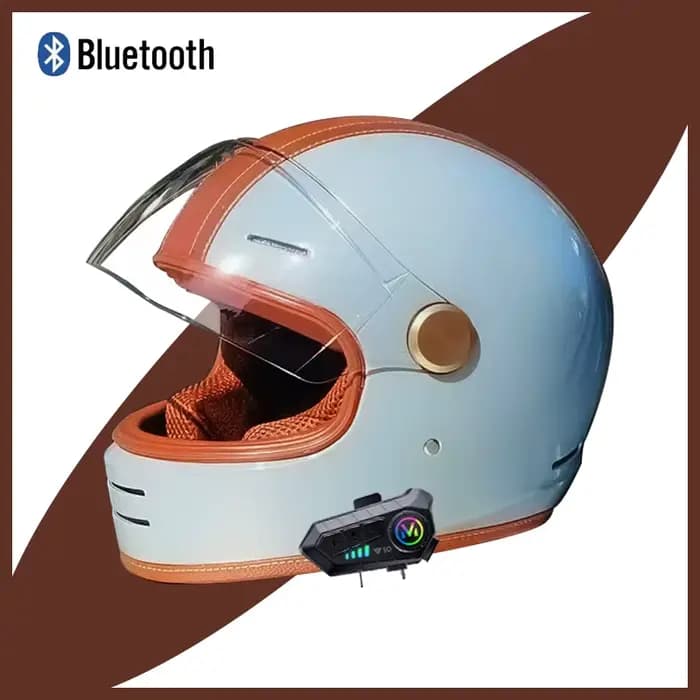 Casque de moto rétro avec certification DOT