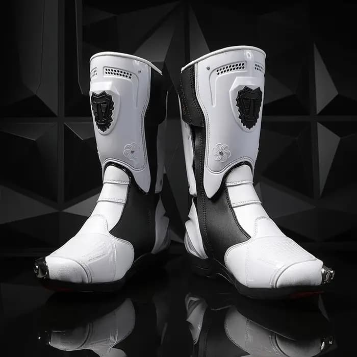 Bottes d'équitation de moto pour hommes, chaussures de route respirantes, Anti-chute, bottes de Motocross imperméables quatre saisons