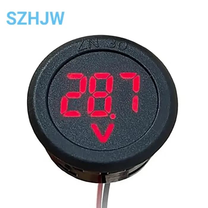 Voltmètre circulaire à affichage numérique LED DC 4-100V