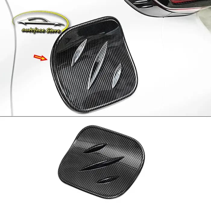 Couvercle de réservoir d'huile en fibre de carbone ABS, 1 pièce, autocollant pour cadre de voiture,
