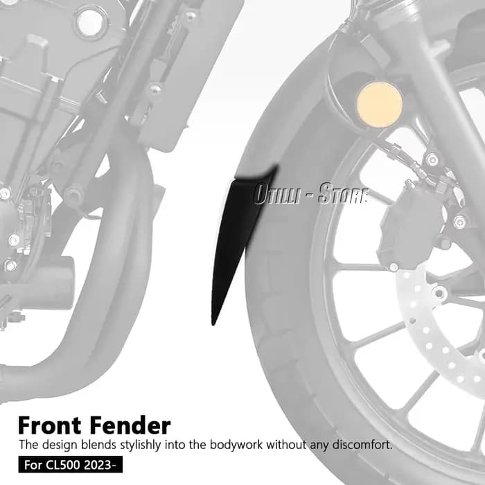Extension de Garde-Boue Avant Noire pour Honda CL500