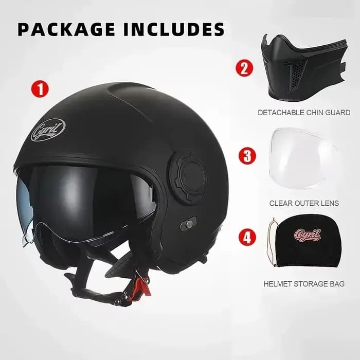 Casque de moto modulaire à double visière
