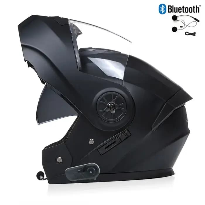 Casques De Moto Bluetooth pour hommes Casque intégral pour motos homme Motocross Kask