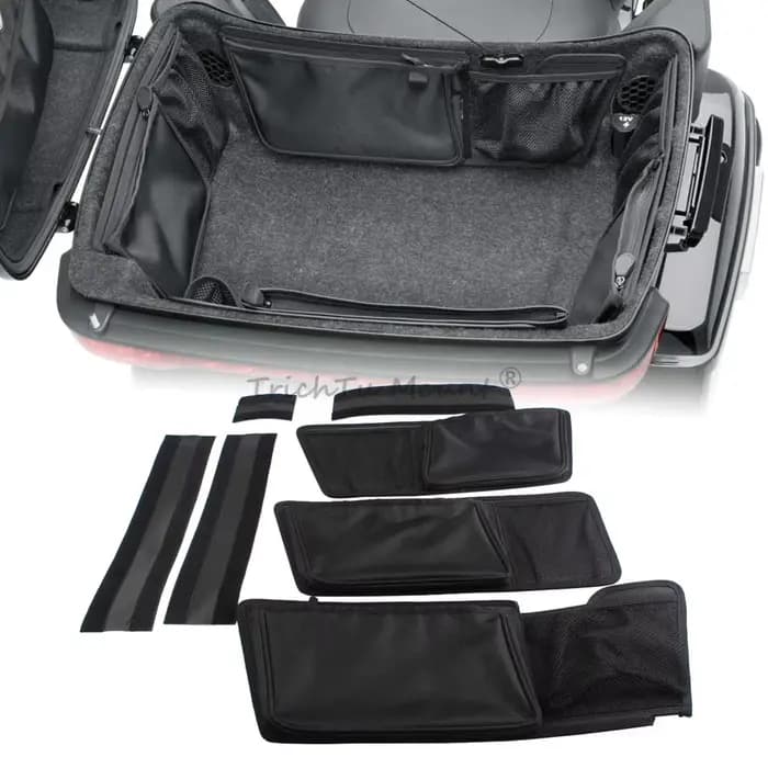 Sac de rangement de doublure de sacoche de coffre de organisateur de Tour de moto pour Harley Touring Road King Electra Street Glide Tri 2014 +