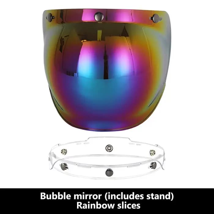 BLALION Casque de moto Visière de protection à bulles Anti-buée Protection UV Lentille HD pour casqu