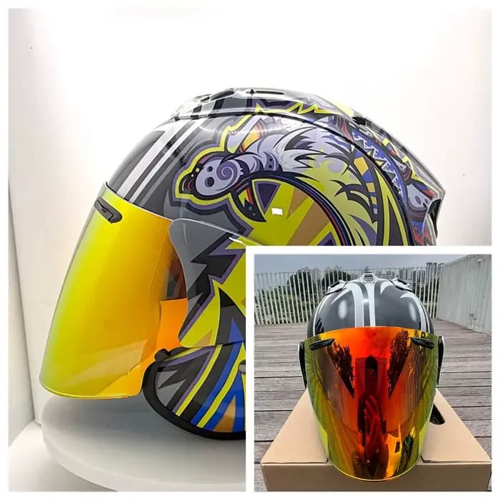 Casque de moto demi-coque neutre 2026 VZ-RAM Golden Kirin Big Eyes pour tout-terrain