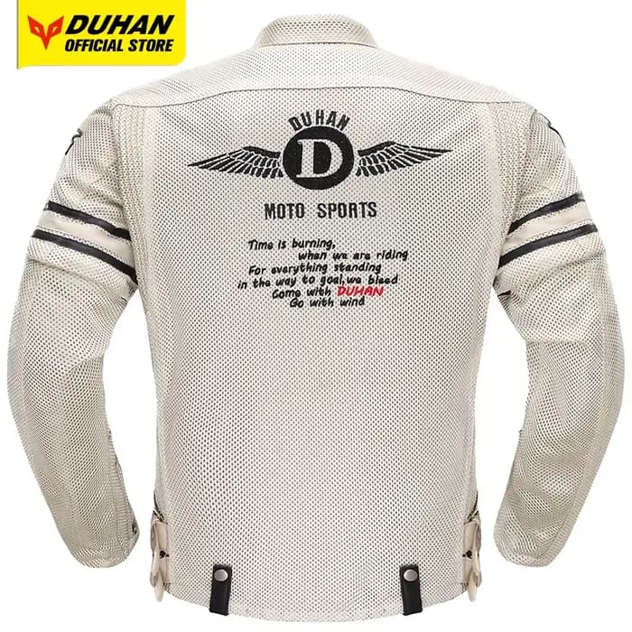 DUHAN veste de moto hommes respirant maille moto veste d'équitation Anti-chute et résistant à l'usure veste de Motocross